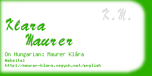 klara maurer business card